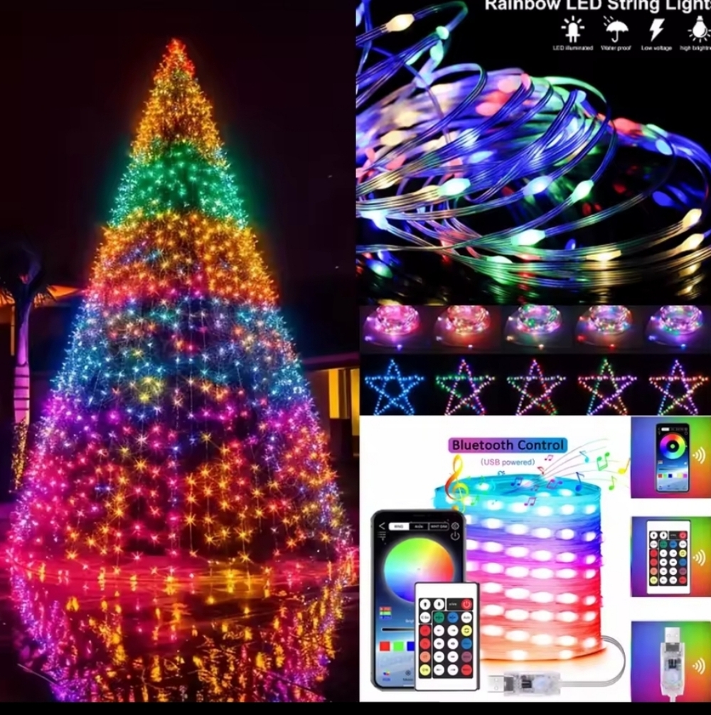 Colorful LED String Lights with Bluetooth‎ Control